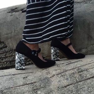 Topshop Gatsby Mary Janes with Marble Heel